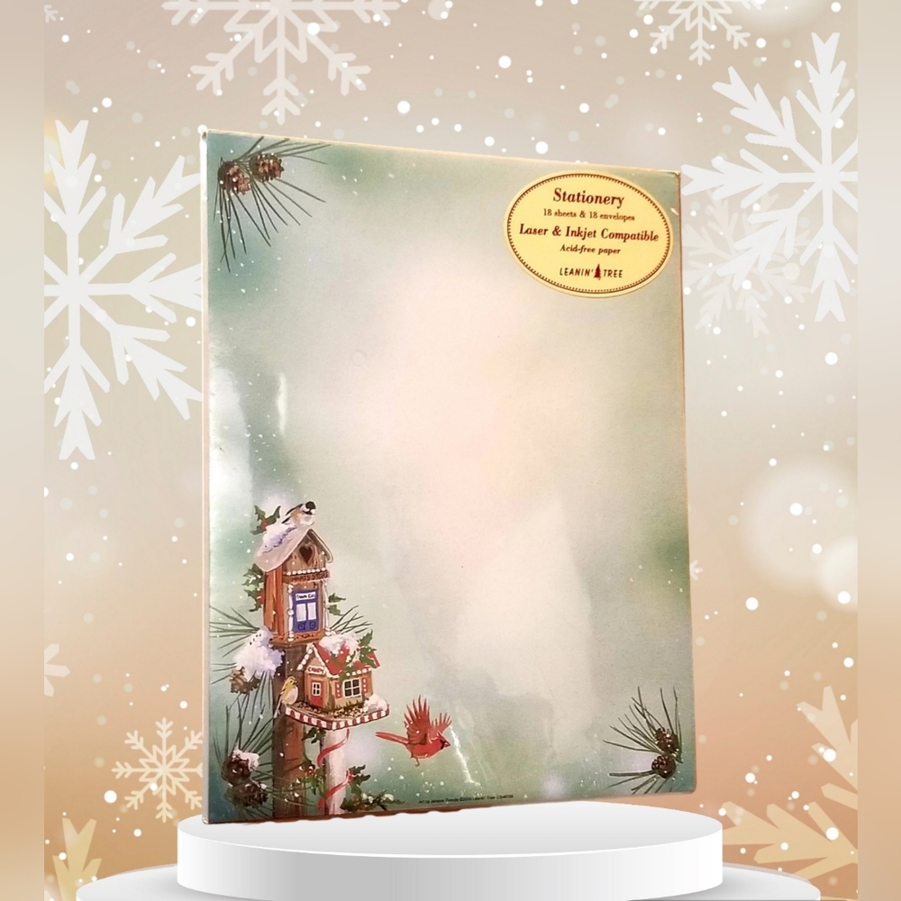 🌲Leanin' Tree ❄Winter Stationery,🐦Birds & Birdhouses, NWT